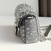 Cucci High quality GG Marmont crystals small shoulder bag 22x12.5x6cm - 5