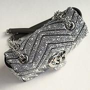 Cucci High quality GG Marmont crystals small shoulder bag 22x12.5x6cm - 3