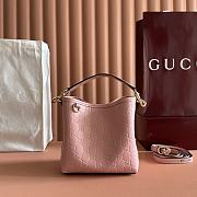 Gucci Emblem crossbody pink bag 19*18*11cm - 1
