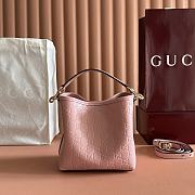 Gucci Emblem crossbody pink bag 19*18*11cm - 5