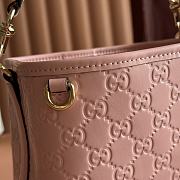 Gucci Emblem crossbody pink bag 19*18*11cm - 4