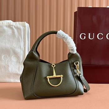 Gucci Softbit crossbody green bag 27.5*21*16cm