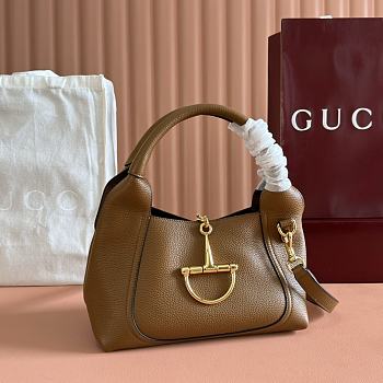 Gucci Softbit crossbody brown bag 27.5*21*16cm