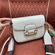 Gucci Horsebit 1955 white crossbody bag 20.5*14*5cm - 1