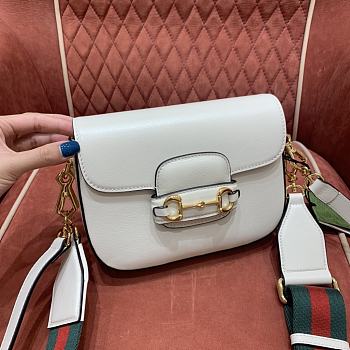 Gucci Horsebit 1955 white crossbody bag 20.5*14*5cm