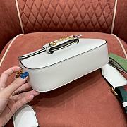 Gucci Horsebit 1955 white crossbody bag 20.5*14*5cm - 6