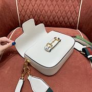 Gucci Horsebit 1955 white crossbody bag 20.5*14*5cm - 5