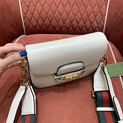 Gucci Horsebit 1955 white crossbody bag 20.5*14*5cm - 2