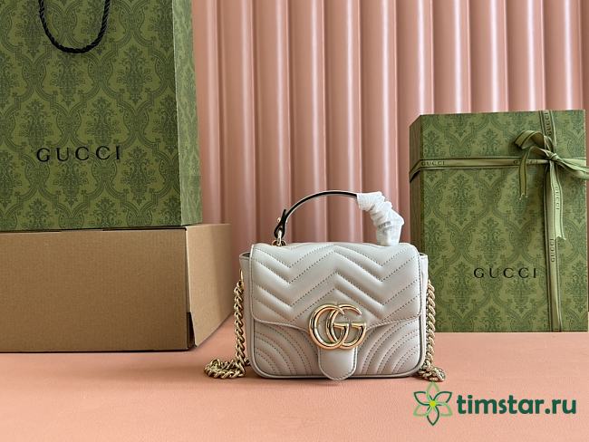Gucci GG Marmont white crossbody bag - 1