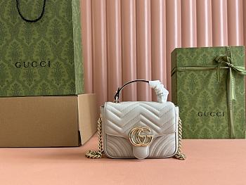 Gucci GG Marmont white crossbody bag