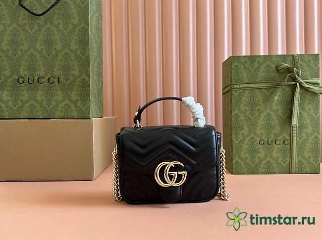 Gucci GG Marmont black crossbody bag - 1