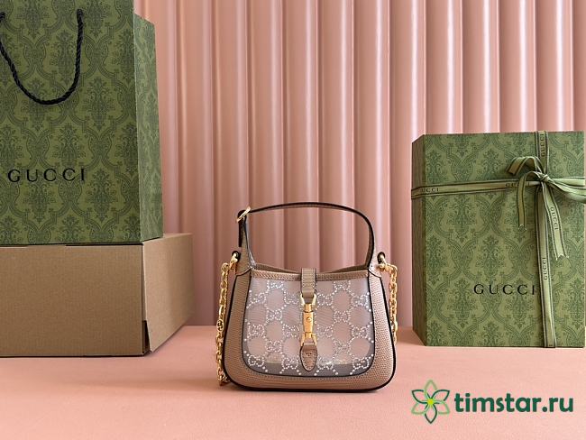 Gucci Jackie 1961 crystals mini crossbody bag 19*13*3cm 1 - 1