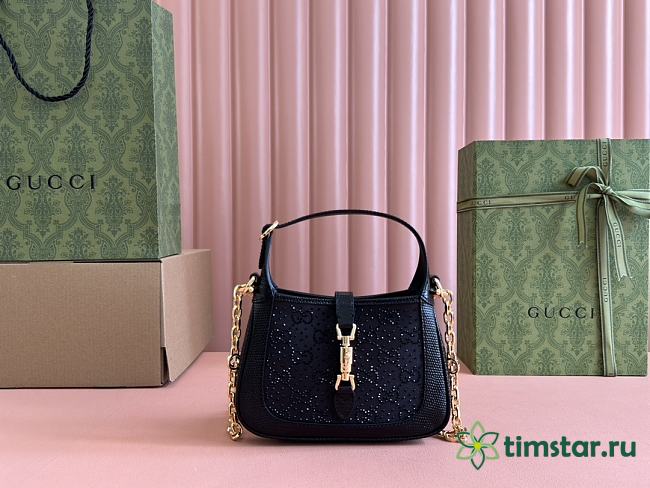 Gucci Jackie 1961 crystals mini crossbody bag 19*13*3cm 3 - 1