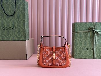 Gucci Jackie 1961 crystals mini crossbody bag 19*13*3cm 4