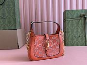Gucci Jackie 1961 crystals mini crossbody bag 19*13*3cm 4 - 5