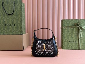 Gucci Jackie 1961 crystals mini crossbody bag 19*13*3cm 2
