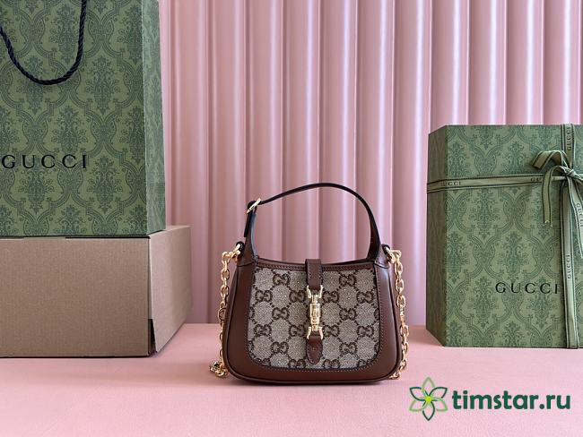 Gucci Jackie 1961 crystals mini crossbody bag 19*13*3cm 5 - 1
