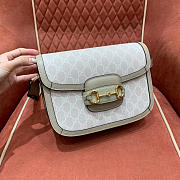 Gucci Horsebit 1955 crossbody white bag 20.5*14*5cm - 1