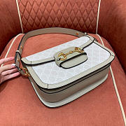Gucci Horsebit 1955 crossbody white bag 20.5*14*5cm - 5