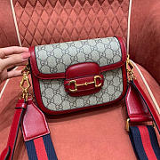 Gucci Horsebit 1955 crossbody red bag 20.5*14*5cm - 1