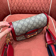 Gucci Horsebit 1955 crossbody red bag 20.5*14*5cm - 6