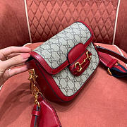 Gucci Horsebit 1955 crossbody red bag 20.5*14*5cm - 2