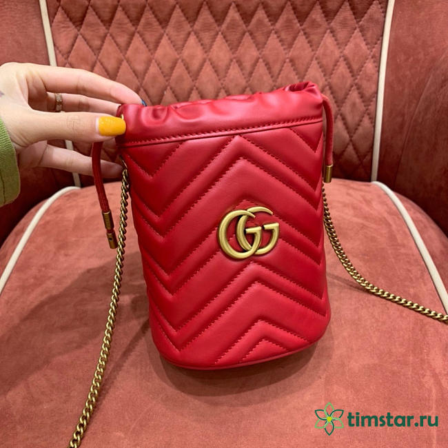 Gucci GG Marmont crossbody red bag 19*17*10cm - 1
