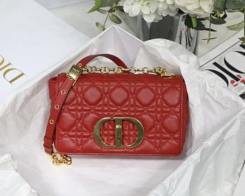 DIOR CARO Red BAG M9241U 20x12x7cm 