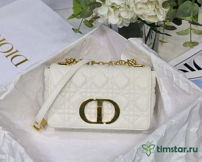 DIOR CARO White BAG M9241U 20x12x7cm  - 1