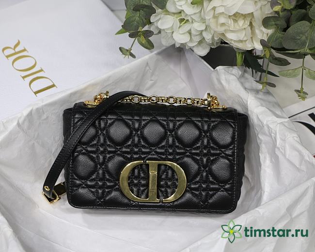 DIOR CARO Black BAG M9241U 20x12x7cm - 1