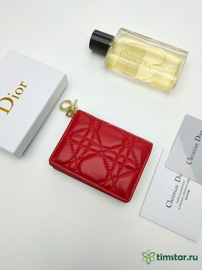DIOR Red WALLET 10.5x7.5x2.5cm - 1
