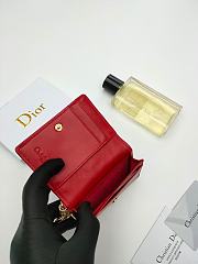 DIOR Red WALLET 10.5x7.5x2.5cm - 5