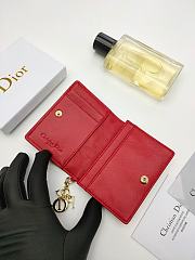 DIOR Red WALLET 10.5x7.5x2.5cm - 2