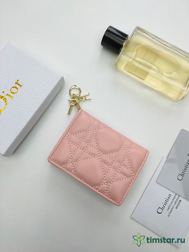 DIOR Pink WALLET 10.5x7.5x2.5cm - 1