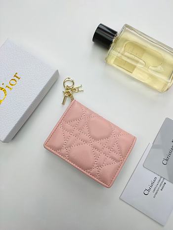DIOR Pink WALLET 10.5x7.5x2.5cm