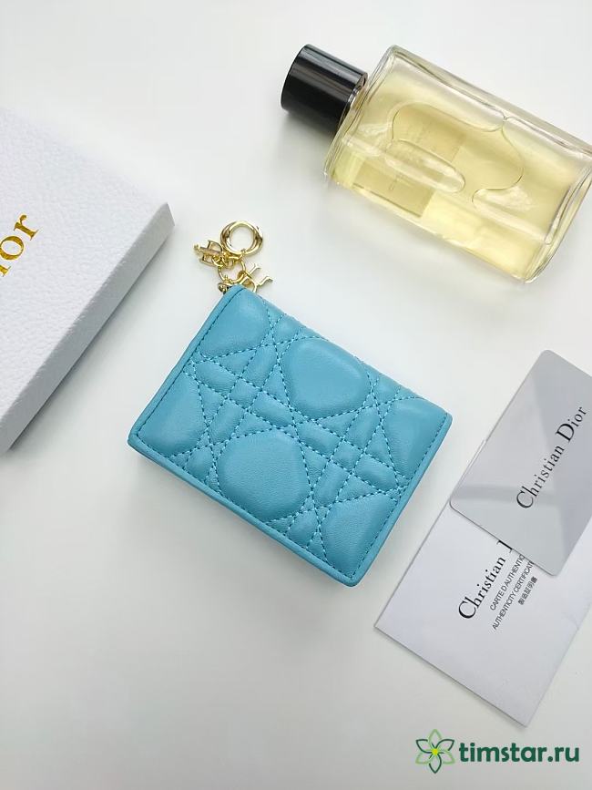 DIOR Blue WALLET 10.5x7.5x2.5cm - 1