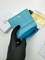 DIOR Blue WALLET 10.5x7.5x2.5cm - 4