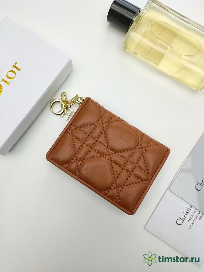 DIOR Brown WALLET 10.5x7.5x2.5cm - 1