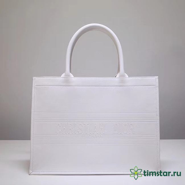 DIOR BOOK TOTE WHITE BAG 120903C 36.5x28x16cm - 1