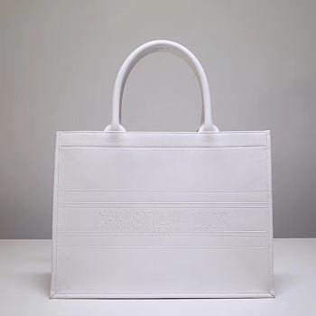 DIOR BOOK TOTE WHITE BAG 120903C 36.5x28x16cm