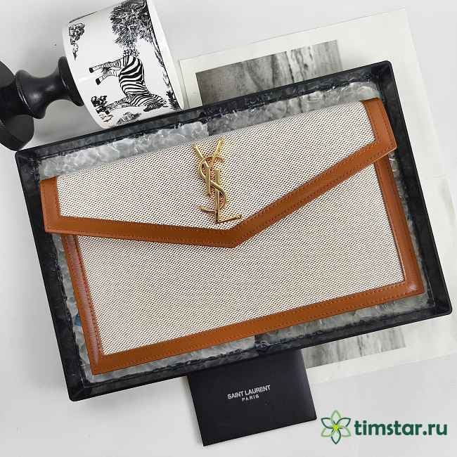 YSL BROWN BAG  27*16*2cm  - 1