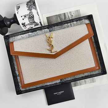 YSL BROWN BAG  27*16*2cm 