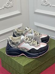 GUCCI Rhyton lace-up low-top chunky sneakers - 1
