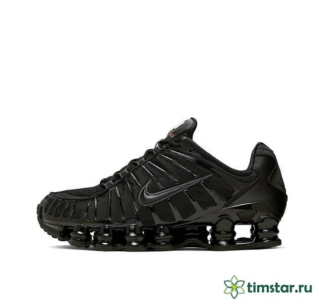 Nike Shox TL series low-top casual shoes, black and gold. - 1