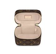 LOUIS VUITTON NICE NANO Classic Monogram Zipper Closure Makeup Handbag - 6