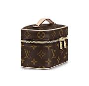 LOUIS VUITTON NICE NANO Classic Monogram Zipper Closure Makeup Handbag - 4