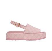 GUCCI GG Platform platform buckle strap sandals, pink - 4