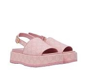 GUCCI GG Platform platform buckle strap sandals, pink - 3