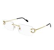 CARTIER solid color temple design optical frame, gold - 1