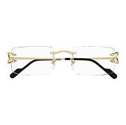 CARTIER solid color temple design optical frame, gold - 4
